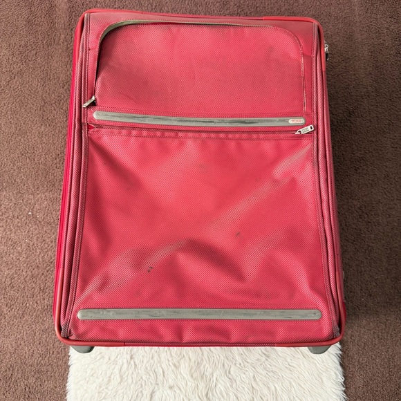 Tumi Two Wheeled Red Large Suitcase
